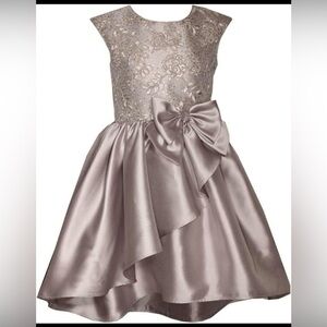 Bonnie Jean Sashed Mikado Cascade Dress-  Big Girls Size 16 NWOT